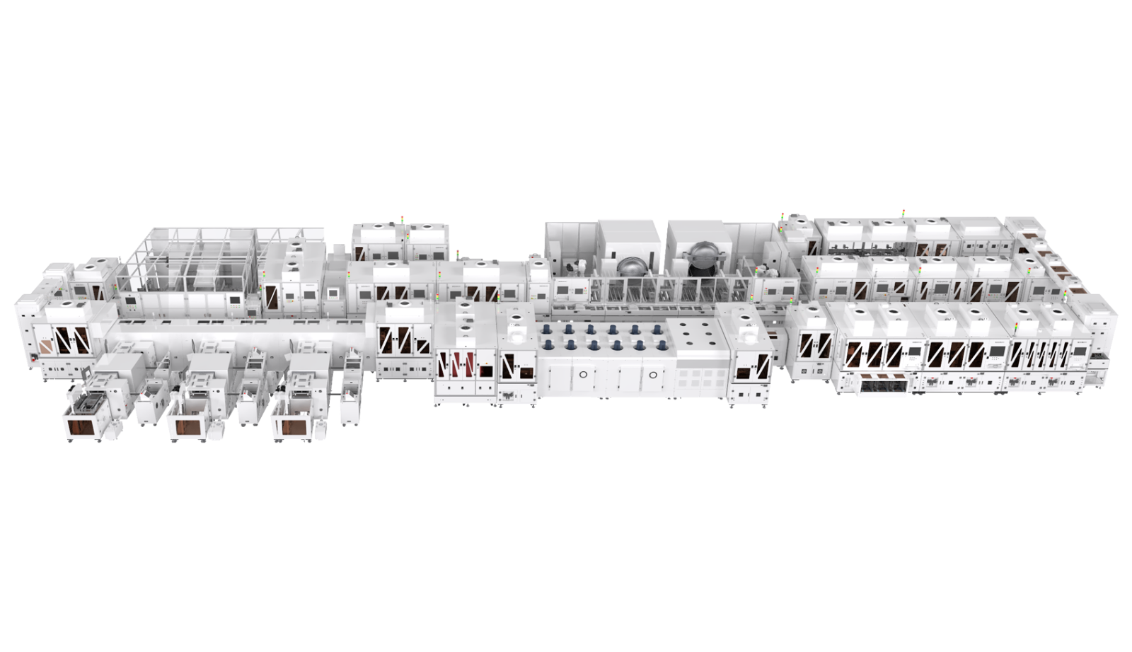 Fully automatic flexible production line